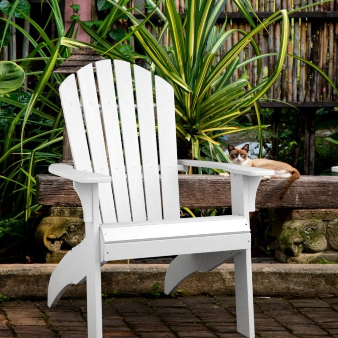 White adirondack 2025 plastic chairs