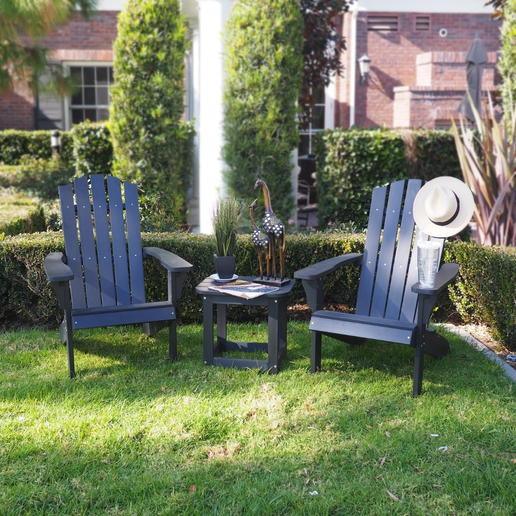 Open Box Element Adirondack Chair Black PolyTEAK