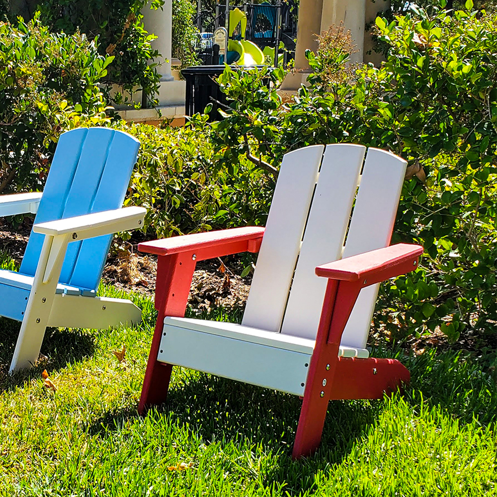 Open Box ResinTEAK Child Size Adirondack Chair Red 2 PolyTEAK