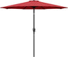 9ft Red Patio Umbrella - Button Tilt & Easy Turn Crank For Garden, Patio, and Yard