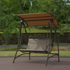 2-Seat Patio Swing Chair with Adjustable Canopy - Perfect for Patios, Decks, Porches, and Backyards