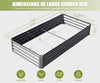 Silver Galvanized Raised Garden Bed - Outdoor Planter Box for Vegetables, Fruits & Flowers