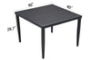 Aluminum Square Outdoor Dining Table with Tapered Feet and Umbrella Hole (TABLE ONLY)