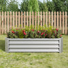 Rectangular Metal Raised Garden Bed for Flowers, Vegetables, and Herbs