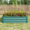 Rectangular Metal Raised Garden Bed for Flowers, Vegetables, and Herbs