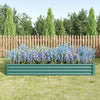 Rectangular Metal Raised Garden Bed for Flowers, Vegetables, and Herbs