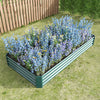 Rectangular Metal Raised Garden Bed for Flowers, Vegetables, and Herbs