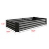 Rectangular Metal Raised Garden Bed for Flowers, Vegetables, and Herbs