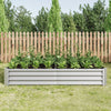 Rectangular Metal Raised Garden Bed for Flowers, Vegetables, and Herbs