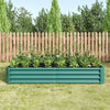 Rectangular Metal Raised Garden Bed for Flowers, Vegetables, and Herbs