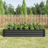 Rectangular Metal Raised Garden Bed for Flowers, Vegetables, and Herbs