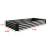 Rectangular Metal Raised Garden Bed for Flowers, Vegetables, and Herbs