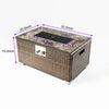 Luxurious Outdoor Rattan Gas Fire Table with Elegant Tile Top Design