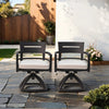 Aluminum Outdoor Patio Swivel Rockers with Plush Cushions (Set of 2)