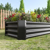 Rectangular Metal Raised Garden Bed for Flowers, Vegetables, and Herbs