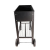 Black Metal Raised Garden Bed Cart with Wheels for Easy Moving - Good for Vegetables, Flowers, and Herbs