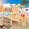 Outdoor Adirondack Chair Natural Wood Classic Design Comfortable And Durable For Patios, Decks, Fire Pit, And Gardens