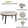 5-Piece Modern Patio Conversation Set with Plush Cushions, Marble-Look Coffee Table, & End Table