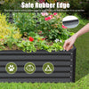 Gray Galvanized Raised Garden Bed - Outdoor Planter Box for Vegetables & Flowers