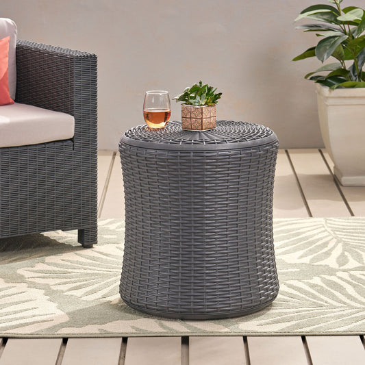 Patio Side Table with Storage