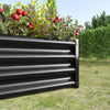 Rectangular Metal Raised Garden Bed for Flowers, Vegetables, and Herbs