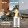 Stainless Portable Smokeless Tabletop Fire Pit for Outdoor Patio, Backyard Camping, and Bonfire