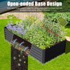 Gray Galvanized Raised Garden Bed - Outdoor Planter Box for Vegetables & Flowers