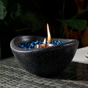 Oblong Table Top Concrete Fire Pit