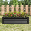 Rectangular Metal Raised Garden Bed for Flowers, Vegetables, and Herbs