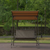 2-Seat Patio Swing Chair with Adjustable Canopy - Perfect for Patios, Decks, Porches, and Backyards