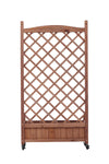 2-Pack Raised Garden Beds with Trellis, Outdoor Wooden Plant Box, and Plant Stand - Perfect for Vines and Flowers