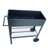 Black Metal Raised Garden Bed Cart with Wheels for Easy Moving - Good for Vegetables, Flowers, and Herbs