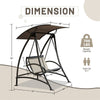 2-Seat Patio Swing Chair with Adjustable Canopy - Perfect for Patios, Decks, Porches, and Backyards