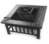 32-inch Square Metal Fire Pit Table - Perfect for Patios, Campgrounds, and Picnics - Enjoy Warmth and Gatherings