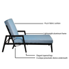 3-Piece Modern Patio Chaise Lounge Set with Plush Cushions, and Adjustable Backrests with Table