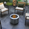 Portable Stainless Smokeless Fire Pit with Poker for Campfire, Backyard Picnic, and Camping