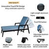 3-Piece Modern Patio Chaise Lounge Set with Plush Cushions, and Adjustable Backrests with Table