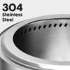 Portable Tabletop Stainless Steel Fire Pit for Outdoor Patio, Backyard Picnic, Bonfire, and Camping