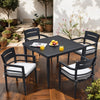 Aluminum Square Outdoor Dining Table with Tapered Feet and Umbrella Hole (TABLE ONLY)