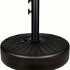 Weatherproof Umbrella Base Stand - 20" Round Design with Adjustable Pole Holder