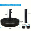 Weatherproof Umbrella Base Stand - 20" Round Design with Adjustable Pole Holder