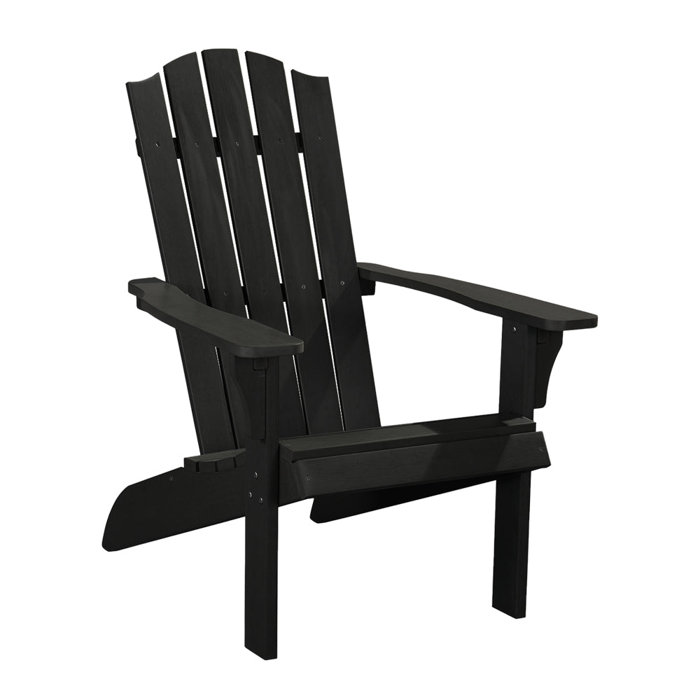 Open Box Element Adirondack Chair Black PolyTEAK