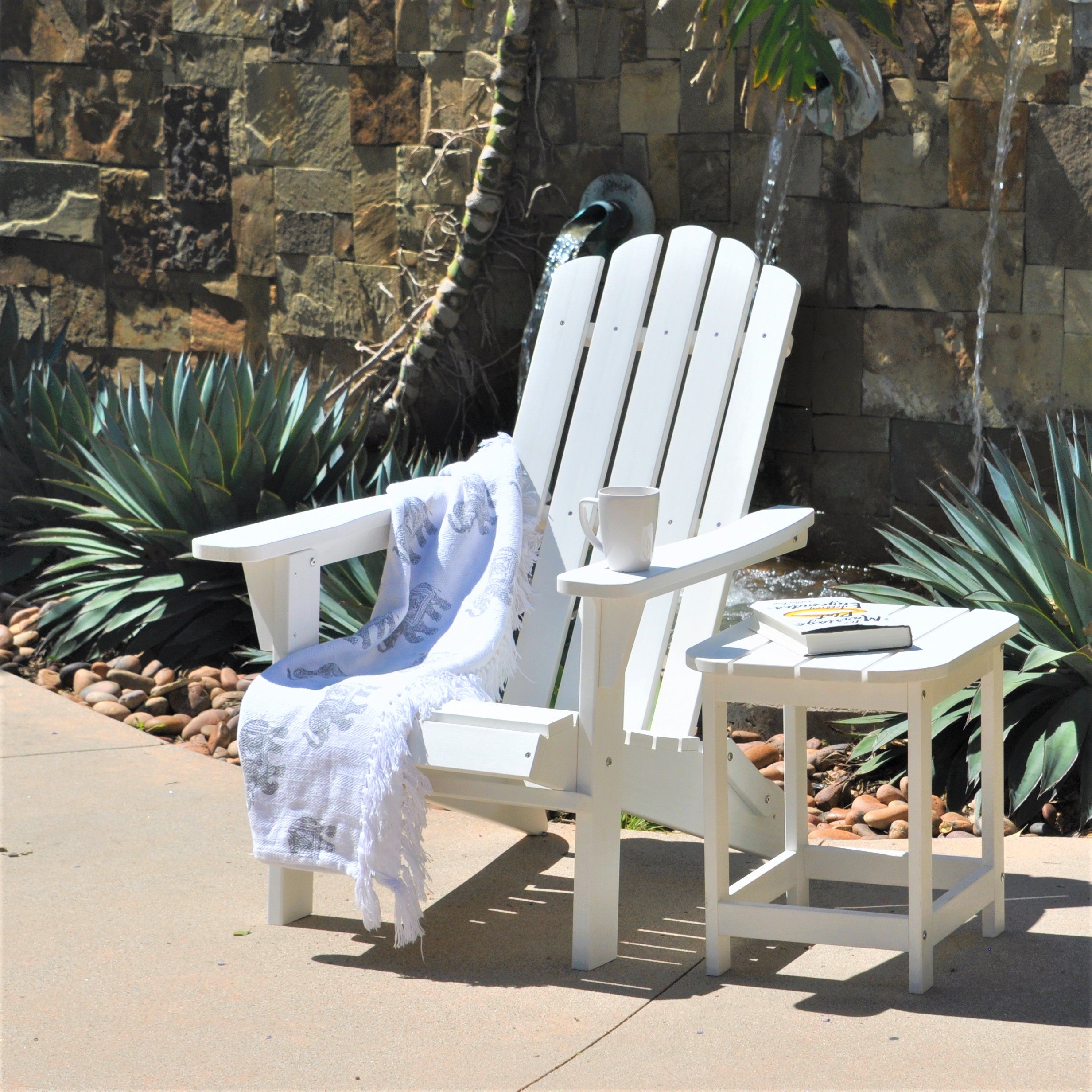 Polyteak classic folding adirondack outlet chair