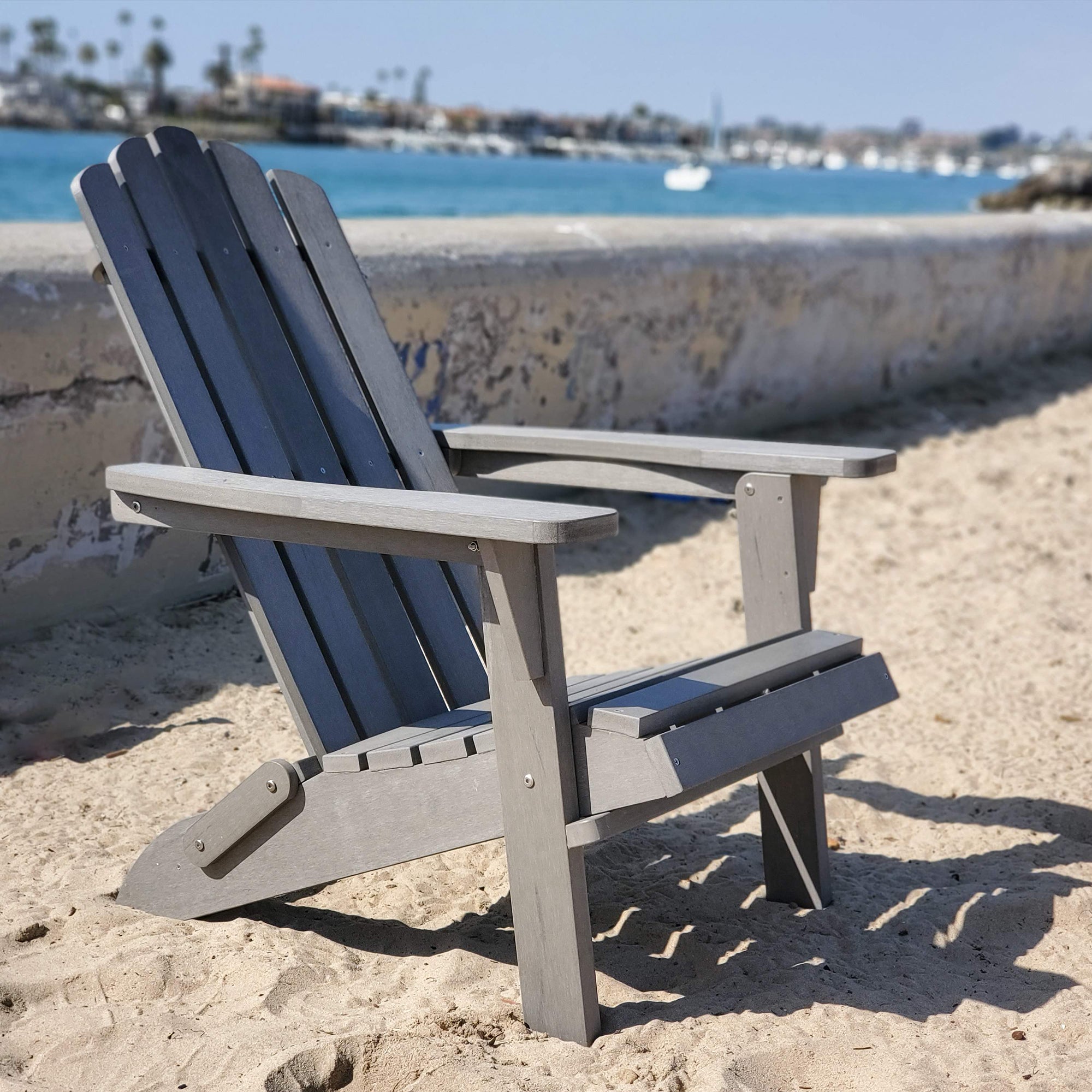 Polyteak classic folding adirondack outlet chair