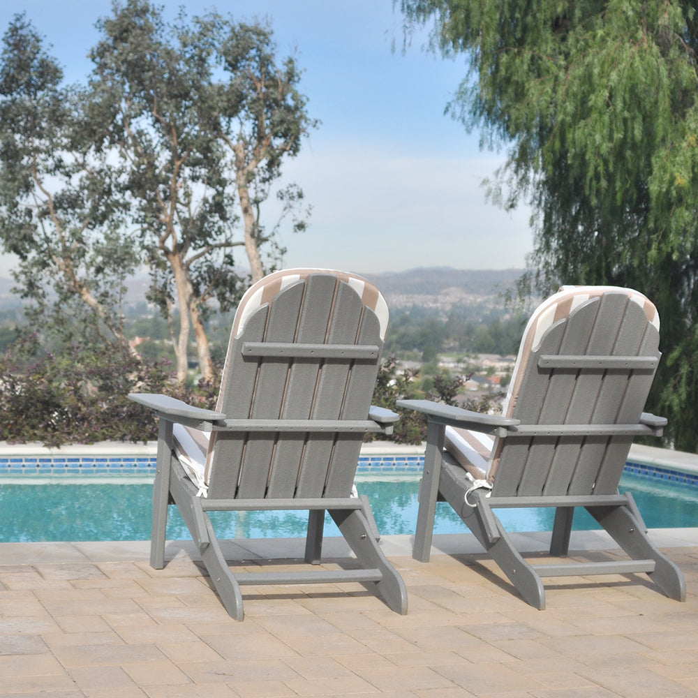 New Tradition Folding Adirondack Chair by ResinTeak PolyTEAK